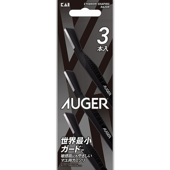 【単品12個セット】GA0115 AUGER アイブローシェイピングレザー 3本入 三宝(代引不可)【送料無料】