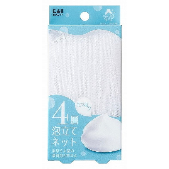 【単品18個セット】KQ3169 たっぷり泡立て4層ネット 貝印(代引不可)【送料無料】の通販は 6,451円