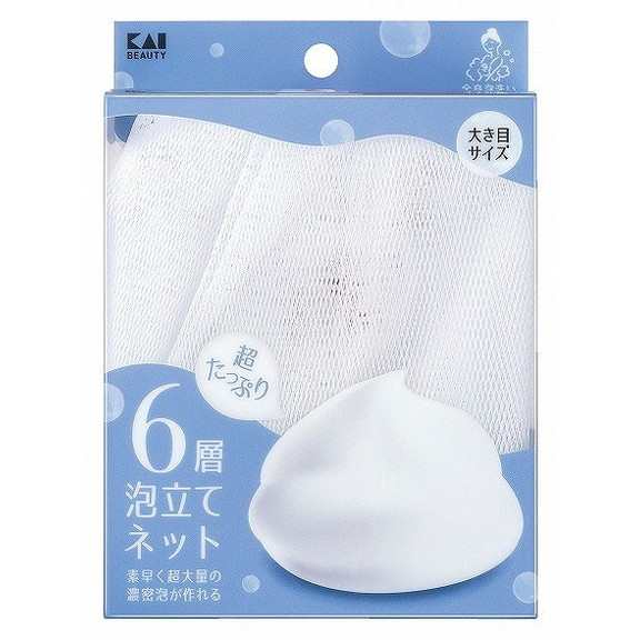 【単品18個セット】KQ3170 超たっぷり泡立て6層ネット 貝印(代引不可)【送料無料】の通販は