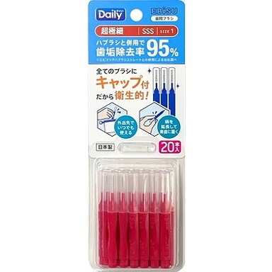【単品20個セット】B-D4661 デイリーキャップ付歯間ブラシ20本入・SSS エビス(代引不可)【送料無料】の通販は 6,501円