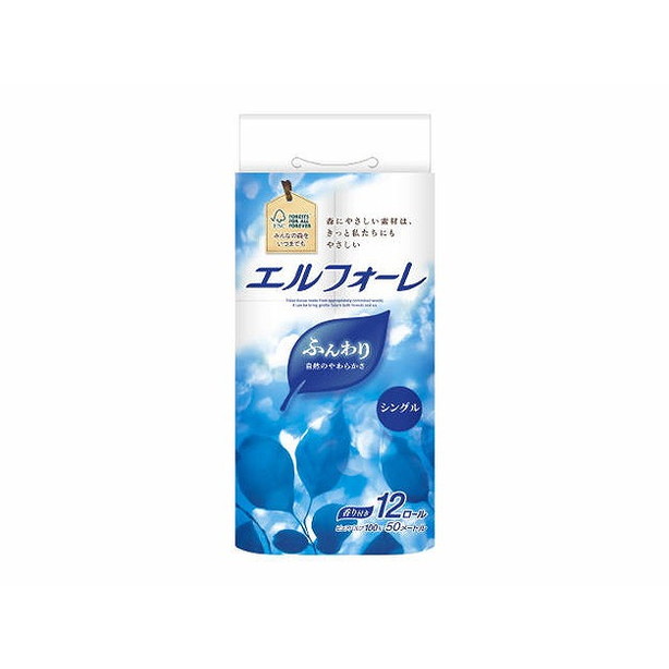 【単品20個セット】エルフォーレトイレットティシュー12R(シングル) 大王製紙(代引不可)【送料無料】の通販は