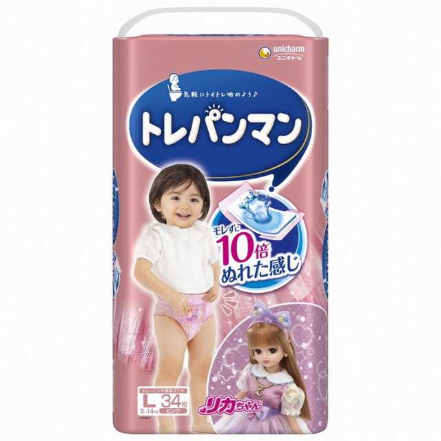 【単品9個セット】トレパンマンピンクL34枚 ユニ・チャーム(代引不可)【送料無料】