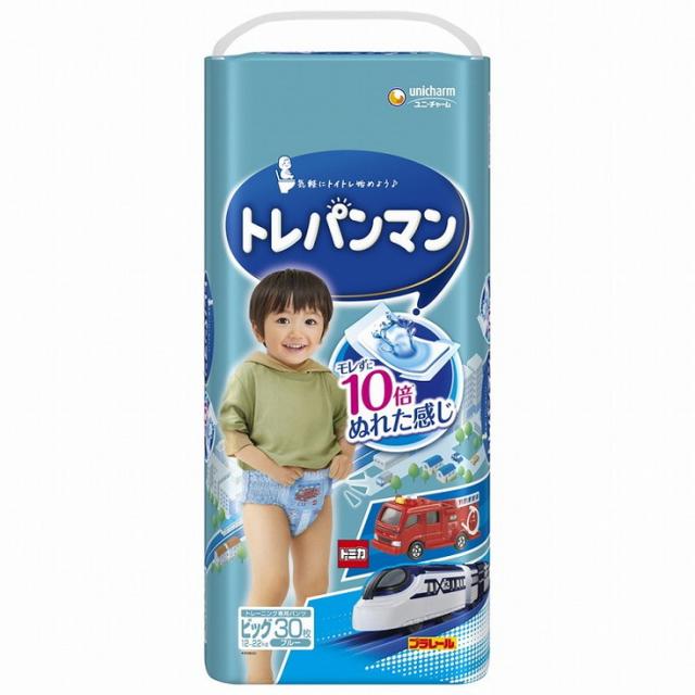 【単品4個セット】トレパンマンブルービッグ30枚 ユニ・チャーム(代引不可)【送料無料】