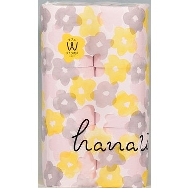 【単品15個セット】ピンクhanauta 12ロールダブル うたう花々の香り 西日本衛材(代引不可)【送料無料】の通販は