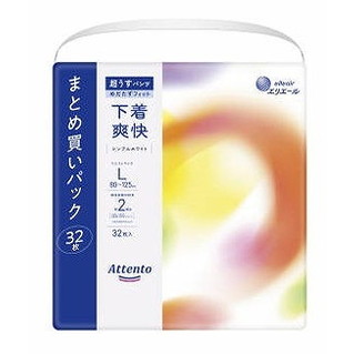 【単品5個セット】アテント超うすパンツ下着爽快シンプルホワイトL32枚 大王製紙(代引不可)【送料無料】の通販は 11,558円