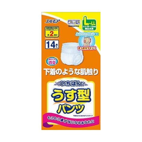 【単品6個セット】 いちばんうす型パンツLーLL14枚 カミ商事株式会社(代引不可)【送料無料】