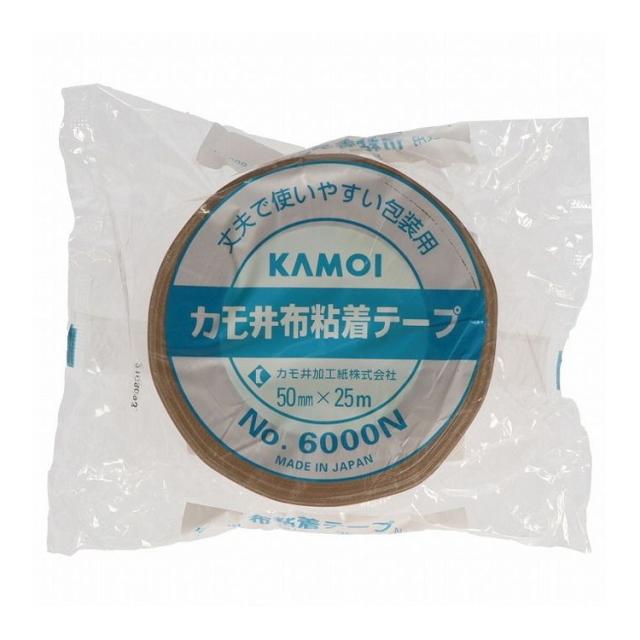 【単品15個セット】 布粘着テープNO.6000N カモ井加工紙株式会社(代引不可)【送料無料】の通販は