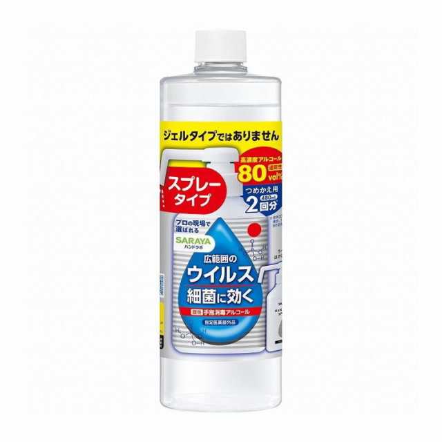 【単品7個セット】 ハンドラボ手指消毒スプレーVH詰替用480ML サラヤ株式会社(代引不可)【送料無料】