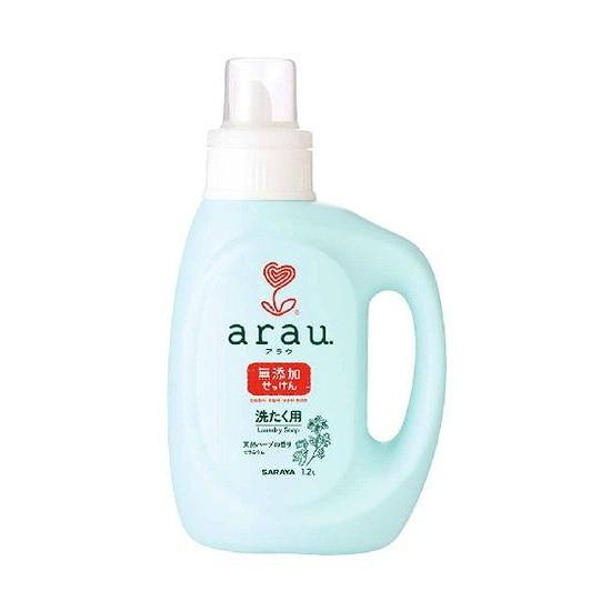 【単品6個セット】 アラウ洗たく用せっけんゼラニウム本体1200ML サラヤ株式会社(代引不可)【送料無料】