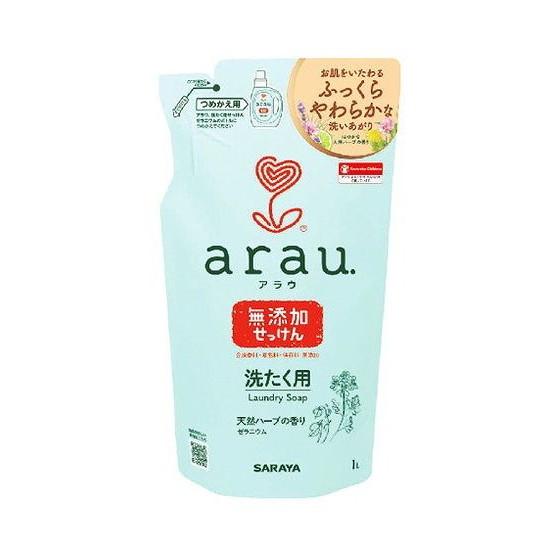 【単品18個セット】 アラウ洗たくせっけんゼラニウム詰替用1000ML サラヤ株式会社(代引不可)【送料無料】