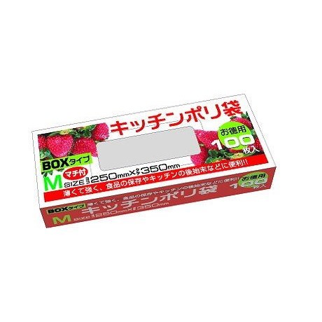 KB12保存用BOXポリ袋100枚入 ハウスホールドジャパン株式会社(代引