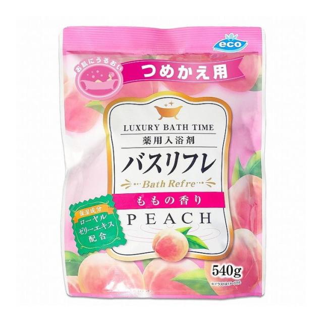 【単品13個セット】 バスリフレ薬用入浴剤詰替桃の香り540G ライオンケミカル(代引不可)【送料無料】