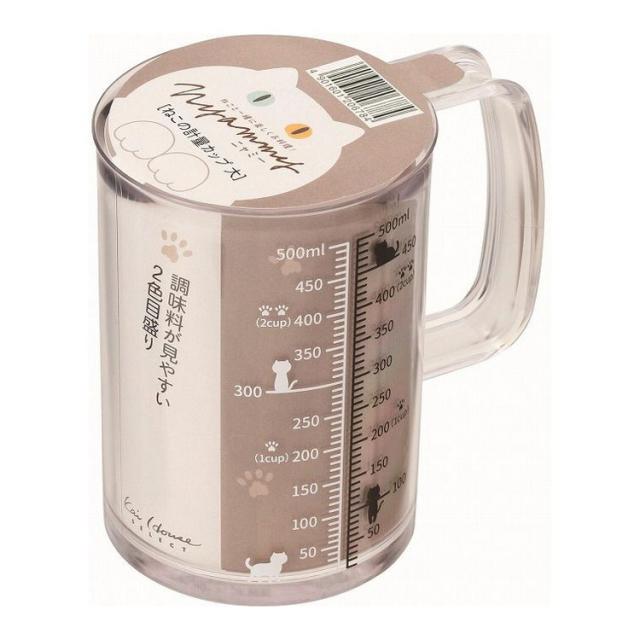 【単品16個セット】 NYAMMYねこの計量カップ500ML 貝印株式会社(雑貨)(代引不可)【送料無料】