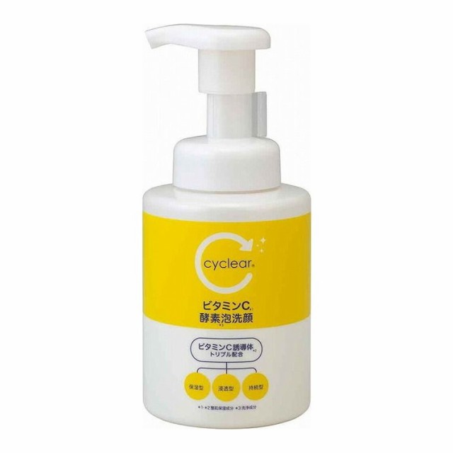 【単品9個セット】 CYCLEARビタミンC酵素泡洗顔300M 熊野油脂株式会社(代引不可)【送料無料】の通販は