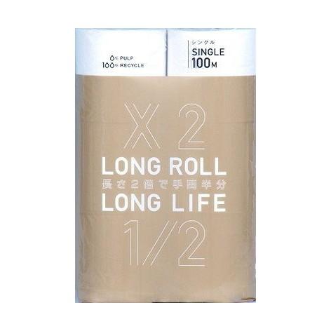 【単品18個セット】 ロングロールロングライフ12Rシングル 西日本衛材株式会社(代引不可)【送料無料】の通販は