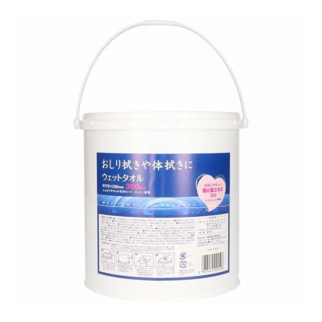 【単品16個セット】 JELウエットタオル300枚バケツ本体 昭和紙工株式会社(一般)(代引不可)【送料無料】の通販は 16,713円