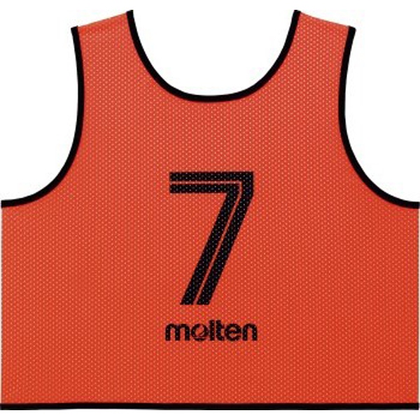 モルテン ゲームベストGV10枚セット 蛍光オレンジ 蛍光オレンジ GS0113KO【送料無料】の通販は