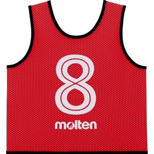 モルテン ゲームベストGVジュニア10枚セット 赤 赤 GS0112R【送料無料】