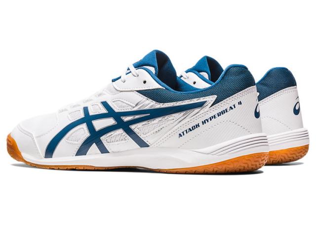 asics シューズ 23.5cm アシックス ATTACK HYPERBEAT 4 WHITE/MAKO BLUE 1073A056 100