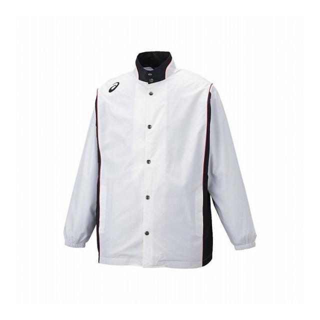 アシックス ウオームアツプジヤケツト ウェア バレー バスケ ハンド 2063A198 100 ホワイト M【送料無料】