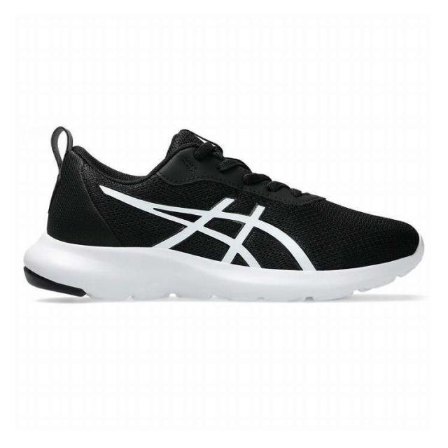 asics アシックス LAZERBEAM MN-S 24.5cm BLK/WHT レーザービーム アシックスジュニア ジュニア 小学生 中学生 運動靴 部活 学校 運動会(代引不可)【送料無料】