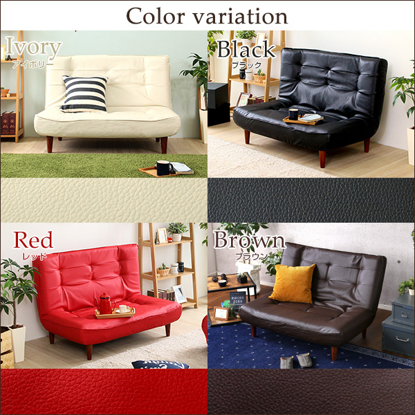 ２人掛ハイバックソファ（PVCレザー）ローソファにも、ポケットコイル使用、３段階リクライニング 日本製Comfy-コンフィ-(代引き不可)【送料無料】_2