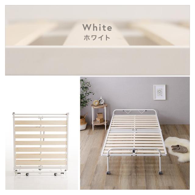 折りたたみパイプすのこベッド シングル Riven リヴェン すのこベッド 折りたたみ 折りたたみ可能 すのこ ベッド ベッドフレーム フレーム シングルサイズ(代引不可)【送料無料】_2