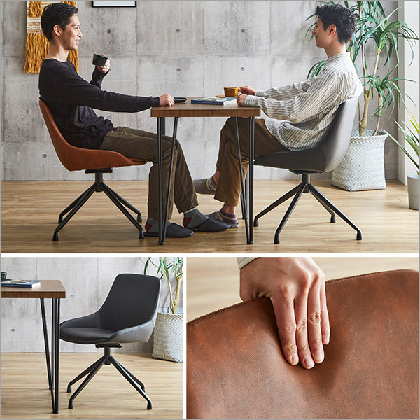 スタイリッシュダイニングチェア2脚　75cm幅テーブル 3点セット(カラー:WA/ブラウン) /z スタイリッシュダイニングチェア2脚 75cm幅テーブル m6nw724