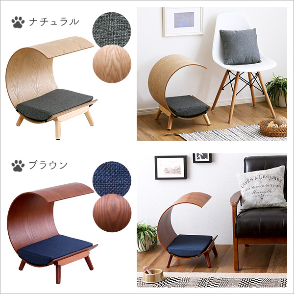 脚付きペットベッド 屋根付きタイプ 天然木製 ペットハウス ペットベット 犬 猫 ペット クッション付き 屋根付き 天然木 木製 かわいい 収納 手洗い(代引不可)【送料無料】_2
