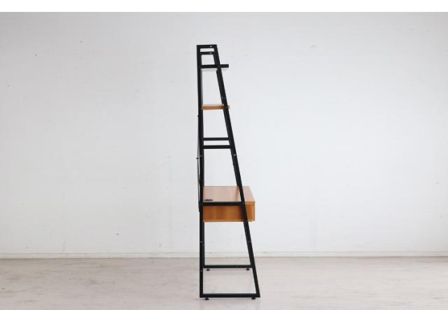 ウォールデスク 机 幅85cm ネイツ スチール脚 引き出し 収納 上棚付き 作業机 PCデスク 棚 ラック シェルフ デスクワーク 在宅勤務 リモ_12