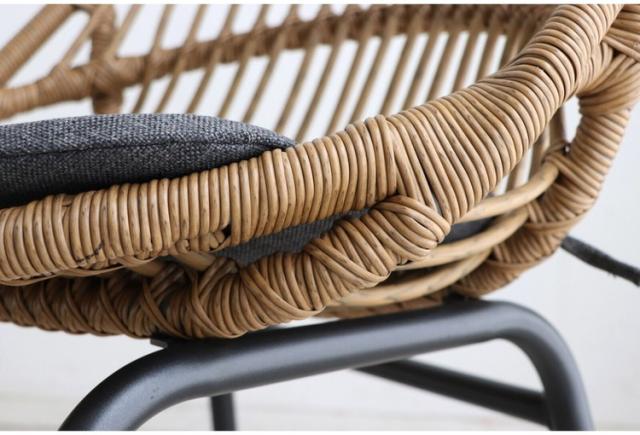 オーバルチェア リゾートチェア クッション付き ガーデンチェア