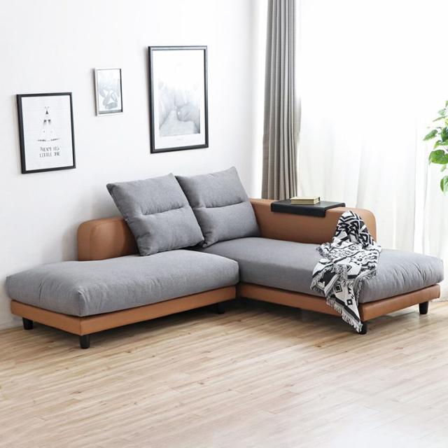 ソファ ローソファ コーナーソファ L型 3人掛け 3p キャメル グレー おしゃれ ヴィンテージ 北欧 カウチソファ 肘付き ゆったり クッショの通販はau Pay マーケット リコメン堂