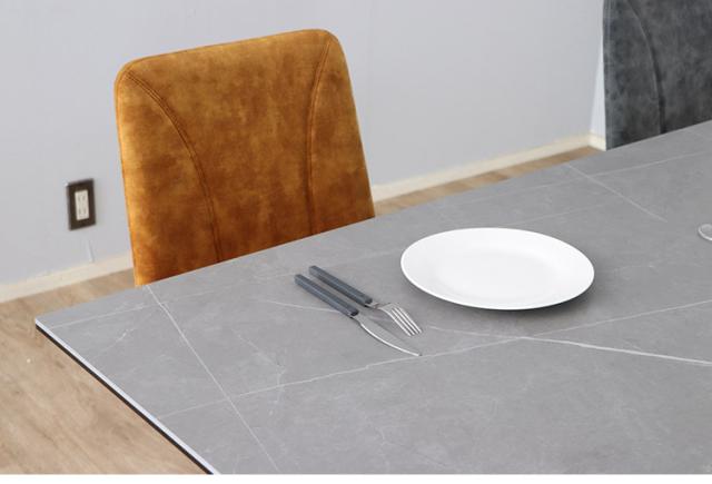セラミック ダイニングテーブル 150cm セラミックテーブル 4人 スチール脚 強化ガラス 食卓テーブル 高耐久 耐熱 防汚 テーブル単品 シンプル 北欧 モダン モノトーン おしゃれ(代引不可)【送料無料】_4