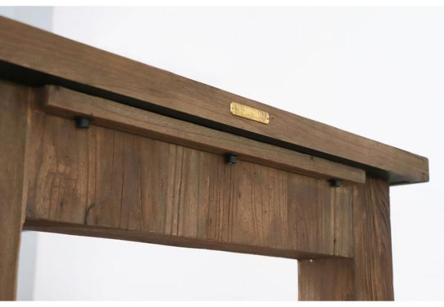 アンティーク風 無垢材 ダイニングテーブル（4人掛け・ブラウン