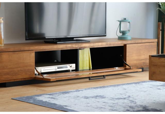 ハイチェア 日本製 テレビ台 幅180cm 北欧 シンプル ローボード ガラス扉 引き出し