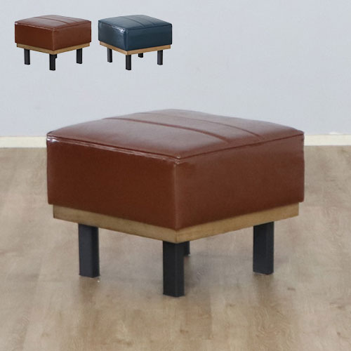 オットマン スツール リビングソファ ダイニングベンチ PVCレザー スチール脚 天然木 おしゃれ リビング ダイニング 寝室 ソファ ベンチ チェア 椅子(代引不可)【送料無料】の通販は