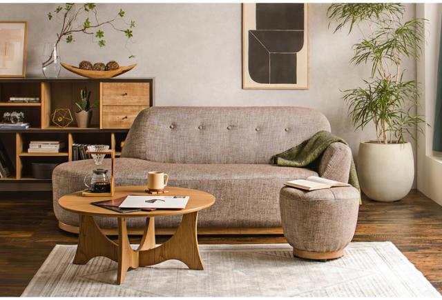 ソファ ソファセット 3人掛け リビングソファ ライトブラウン ソファ