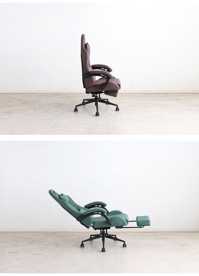 ゲーミングチェア SeAGA-SE 高機能 フットレスト付き ハイバック 肘つき グリーン ブラウン ブラック チェア オフィスチェア リクライニングチェア ゲーム パソコン デスクワーク オフィスワーク 椅子(代引不可)【送料無料】