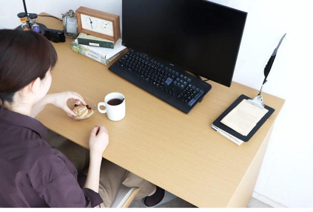 デスク 幅130 キャンパスデスク 在宅デスク 学習机 コード配線収納 スマート収納 シンプルデザイン スクールデスク 耐久性 机 キズに強い 木目デスク デスクワーク 自習室デスク コンパクトデスク(代引不可)【送料無料】_3