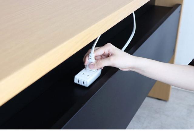デスク 幅130 キャンパスデスク 在宅デスク 学習机 コード配線収納 スマート収納 シンプルデザイン スクールデスク 耐久性 机 キズに強い 木目デスク デスクワーク 自習室デスク コンパクトデスク(代引不可)【送料無料】_8