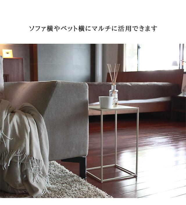 日本製 燕三条 完成品 サイドテーブル 四角型 27.4×27.4 高さ44.7cm ラウンドテーブル 棚 ディスプレイ 正方形 ソファサイド ベッドサイド ナイトテーブル KUROSHIRO abekin(代引不可)【送料無料】_7