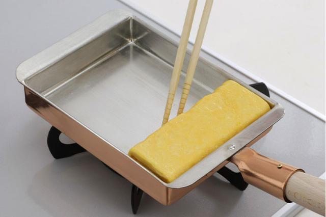 日本製 燕三条 銅の玉子焼き器 関西型 13.5cm レシピ付き プロ仕様
