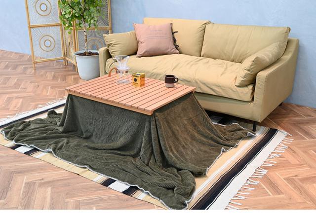 こたつ布団 長方形 リバーシブル 節電 省エネ 冬 クッション 寝袋 炬燵