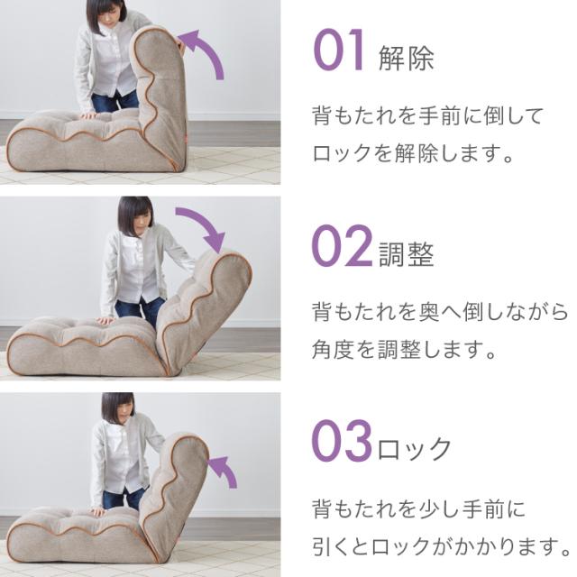 ソファ座椅子 Piglet chibi ピグレット 座椅子 ソファ ピグレットchibi リクライニングチェア フロアチェア 一人掛け おしゃれ かわいい リビング ローソファー 北欧 韓国(代引不可)【送料無料】_12