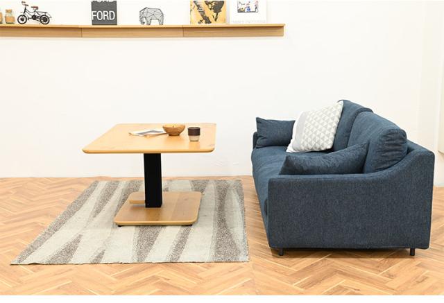 こたつテーブル 昇降式 幅105cm 突板 高級感 高さ調節可能 天然