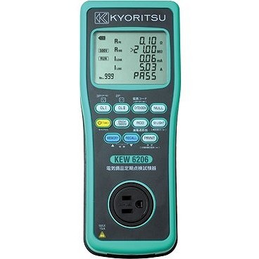 共立電気計器 KYORITSU 電気備品定期点検試験器 KEW 6206【送料無料】