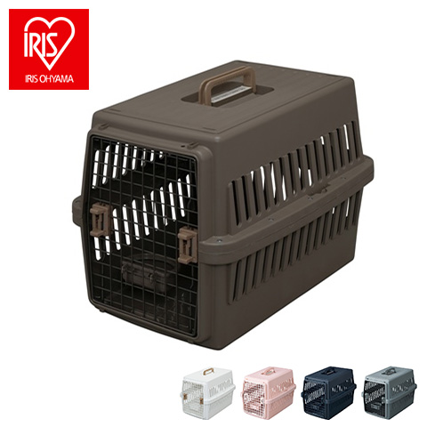 アイリスオーヤマ ペットキャリー 猫 キャリー 中型犬用 ブラウン 幅47×奥行67×高さ51cm エアトラベルキャリー ATC-670 ブラウン ホワイト