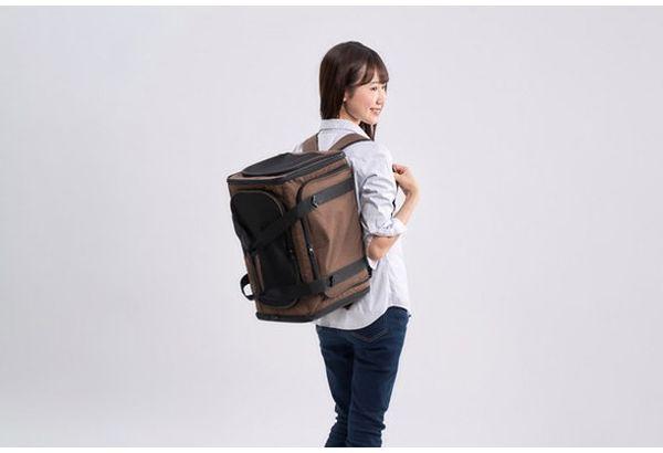 アイリスオーヤマ 拡張できるペットキャリー ブラウン P-KPC450 IRIS OHYAMA【送料無料】_3