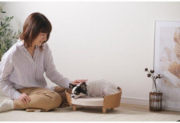 アイリスオーヤマ プライウッドオーバルペットベッド ナチュラル PW-OPB49 IRIS OHYAMA【送料無料】 介護用マット・ベッド