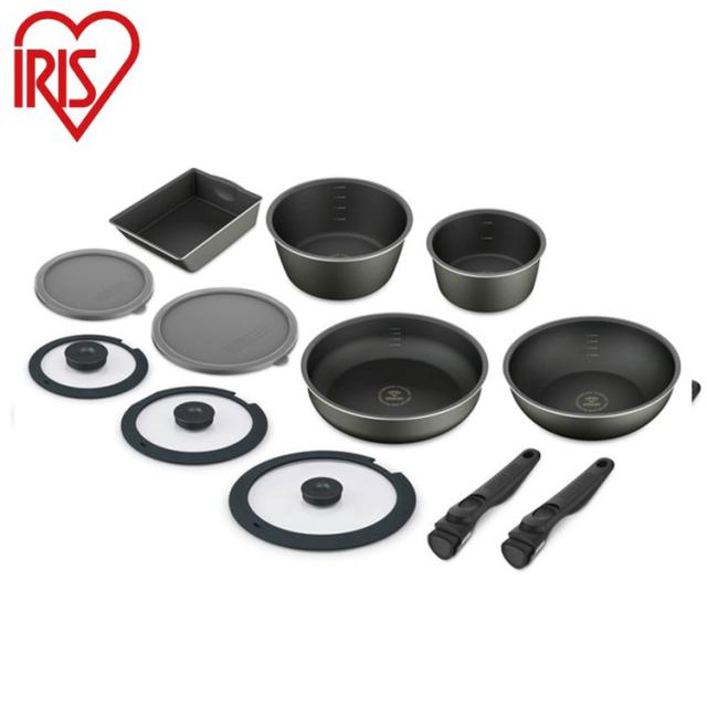 アイリスオーヤマ キッチンシェフ 12点セット DCG-S12S ガス対応